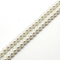 4mm 6mm 8mm 10mm Painted Color Pearlized Round Loose Glass Imitation Pearl Beads for Choker Necklace Jewelry Making