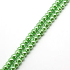 4mm 6mm 8mm 10mm Painted Color Pearlized Round Loose Glass Imitation Pearl Beads for Choker Necklace Jewelry Making