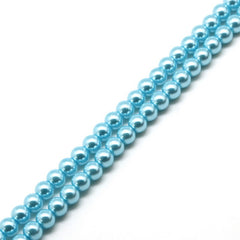 4mm 6mm 8mm 10mm Painted Color Pearlized Round Loose Glass Imitation Pearl Beads for Choker Necklace Jewelry Making