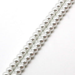 4mm 6mm 8mm 10mm Painted Color Pearlized Round Loose Glass Imitation Pearl Beads for Choker Necklace Jewelry Making