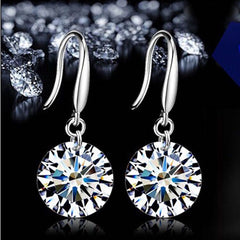 EK924 New Fashion Temperament Ear Hook Tiny Zircon Crystal Stud Earrings For Women Wedding Jewelry Boucle Mujer Brincos Summer