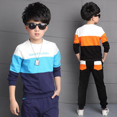 Kids Sport Suit For 4 5 6 7 8 9 10 11 12 13 14 Years Teenagers Baby Boy Spring Wear Long Sleeve Boy Shirt + Pant 2pcs Boy Set