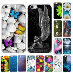 Silicone Cases for iphone 6 6s 7 Phone Case For iPhone 5 5S SE Case 3D Pattern Soft TPU Slim Cover For iPhone 7 6 6S phone Bag