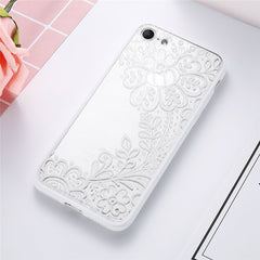 KISSCASE Phone Cases For iPhone 6 6s Plus 7 7 Plus 5 5s SE Luxury Lace Flower TPU Cover Case For iPhone 7 7 Plus  8 8 plus Coque