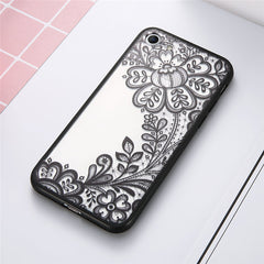 KISSCASE Phone Cases For iPhone 6 6s Plus 7 7 Plus 5 5s SE Luxury Lace Flower TPU Cover Case For iPhone 7 7 Plus  8 8 plus Coque