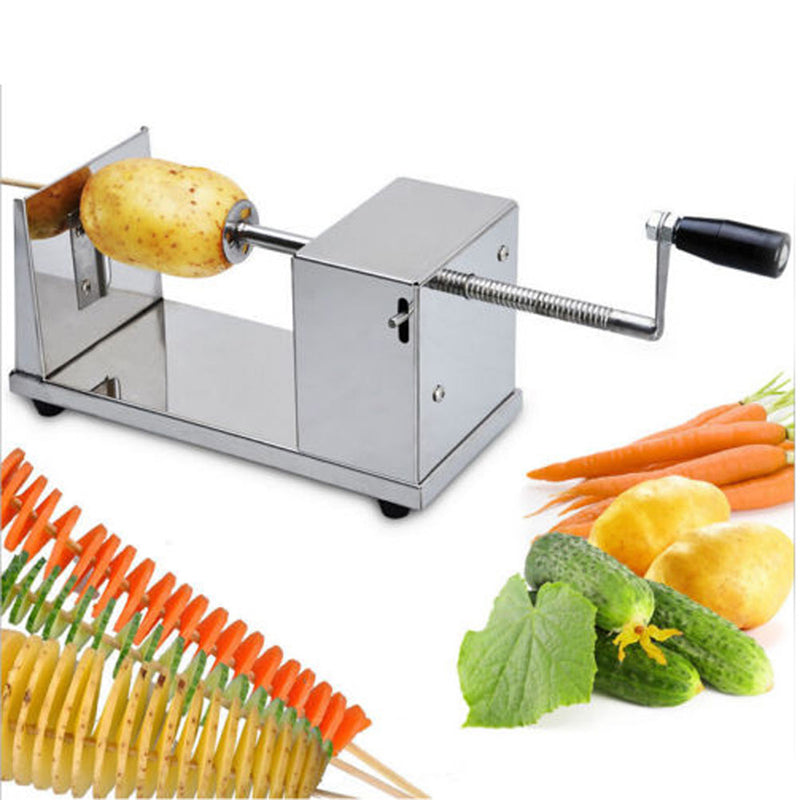 Potato Spiral Cutter Stainless Steel Manual Fruit Vegetable Spiralizer Professional Kitchen Tools Potato Cutter