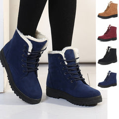 Snow boots 2017 fashion warm ankle boots women winter shoes plus size 35-44