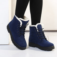 Snow boots 2017 fashion warm ankle boots women winter shoes plus size 35-44