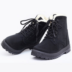 Snow boots 2017 fashion warm ankle boots women winter shoes plus size 35-44