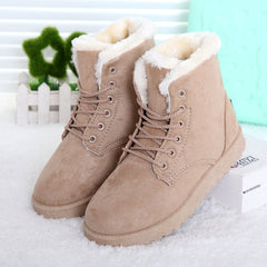 Snow boots 2017 fashion warm ankle boots women winter shoes plus size 35-44