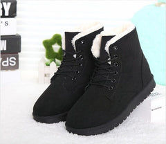 Snow boots 2017 fashion warm ankle boots women winter shoes plus size 35-44