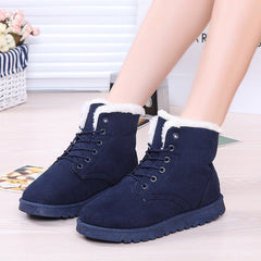 Snow boots 2017 fashion warm ankle boots women winter shoes plus size 35-44