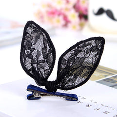 Korean Delicate Lace Rabbit Ear Elastic Head Tie Hair Band Rubber Band Girls Hair Accessories for Women Headwear