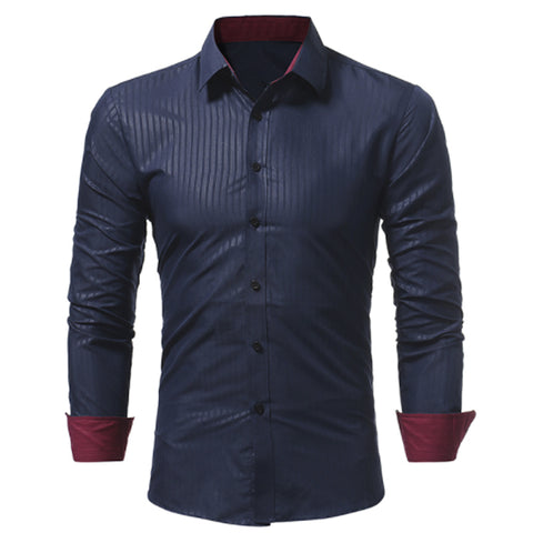 Men Shirt 2017 Spring New Brand Business Men'S Slim Fit Dress Shirt Male Long Sleeves Casual Shirt Camisa Masculina Size M-XXXL