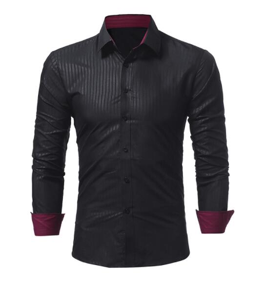 Men Shirt 2017 Spring New Brand Business Men'S Slim Fit Dress Shirt Male Long Sleeves Casual Shirt Camisa Masculina Size M-XXXL