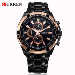 CURREN 8023 Mens Watches Top Brand Luxury Gold Black Quartz Man Watch Men Military Sport Clock Male Wristwatch Relogio Masculino