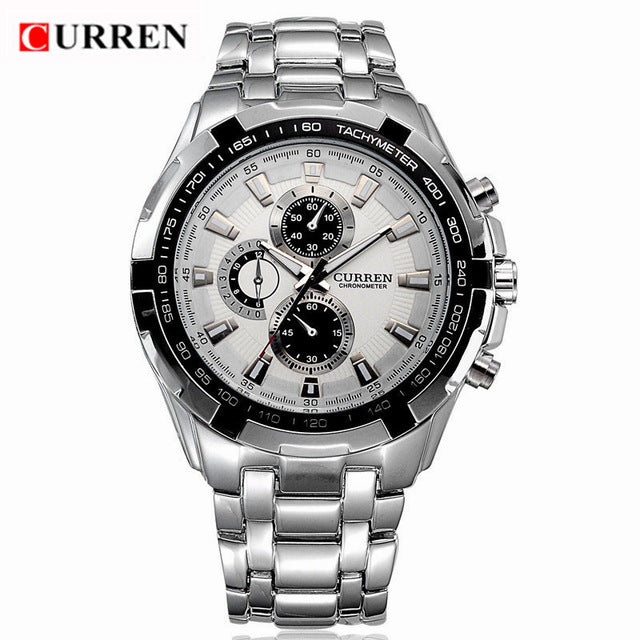 CURREN 8023 Mens Watches Top Brand Luxury Gold Black Quartz Man Watch Men Military Sport Clock Male Wristwatch Relogio Masculino