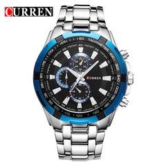 CURREN 8023 Mens Watches Top Brand Luxury Gold Black Quartz Man Watch Men Military Sport Clock Male Wristwatch Relogio Masculino