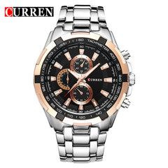 CURREN 8023 Mens Watches Top Brand Luxury Gold Black Quartz Man Watch Men Military Sport Clock Male Wristwatch Relogio Masculino