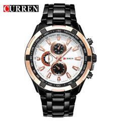 CURREN 8023 Mens Watches Top Brand Luxury Gold Black Quartz Man Watch Men Military Sport Clock Male Wristwatch Relogio Masculino