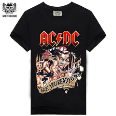 [Men bone] Hot 100% Cotton T-shirt Male Fashion Brand rock punish punk 3D skull Men T Shirt street wear cool Camisa Tees XXXL
