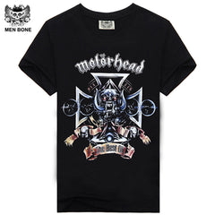[Men bone] Hot 100% Cotton T-shirt Male Fashion Brand rock punish punk 3D skull Men T Shirt street wear cool Camisa Tees XXXL