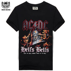 [Men bone] Hot 100% Cotton T-shirt Male Fashion Brand rock punish punk 3D skull Men T Shirt street wear cool Camisa Tees XXXL