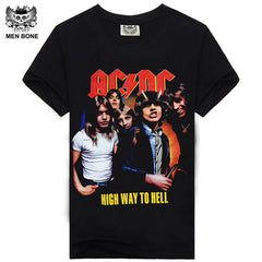 [Men bone] Hot 100% Cotton T-shirt Male Fashion Brand rock punish punk 3D skull Men T Shirt street wear cool Camisa Tees XXXL