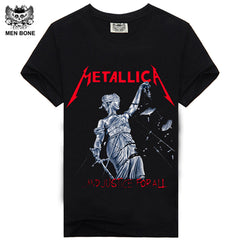 [Men bone] Hot 100% Cotton T-shirt Male Fashion Brand rock punish punk 3D skull Men T Shirt street wear cool Camisa Tees XXXL
