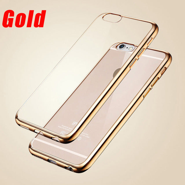 Litchi Grain Luxury Plating Phone Cases For Huawei P8 p9 lite 2017 P10 nova Mate 9  TPU Silicone Cover honor Y5II Coque Capa