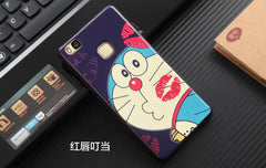 Original Brand Cover huawei p9 lite case Silicon TPU Soft 3D Stereo Relief For 5.2