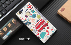 Original Brand Cover huawei p9 lite case Silicon TPU Soft 3D Stereo Relief For 5.2