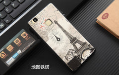 Original Brand Cover huawei p9 lite case Silicon TPU Soft 3D Stereo Relief For 5.2
