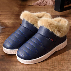 Women Snow Boots Winter Warm Fur Ankle Boots Couple Thick Sole Cotton Shoes Woman Flats Waterproof Anti-skid Botas Mujer Zapatos