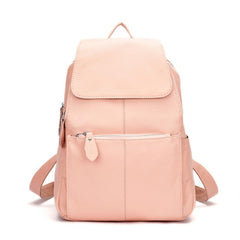 ZENCY Backpack Natural Soft Real Leather Backpacks Genuine First Layer Cow Leather Top Layer Cowhide Women School Bags Girls Hot