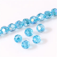 3 4 6 8 mm Czech AB Color Glass Beads Round with Hole Faceted Crystal Beads for Jewelry Making Handmade Supply 100pcs Lot Z174