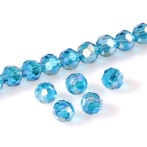 3 4 6 8 mm Czech AB Color Glass Beads Round with Hole Faceted Crystal Beads for Jewelry Making Handmade Supply 100pcs Lot Z174