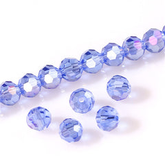 3 4 6 8 mm Czech AB Color Glass Beads Round with Hole Faceted Crystal Beads for Jewelry Making Handmade Supply 100pcs Lot Z174