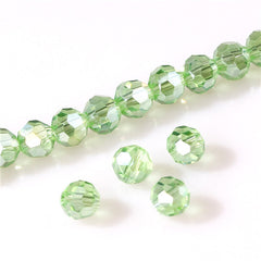 3 4 6 8 mm Czech AB Color Glass Beads Round with Hole Faceted Crystal Beads for Jewelry Making Handmade Supply 100pcs Lot Z174