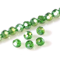 3 4 6 8 mm Czech AB Color Glass Beads Round with Hole Faceted Crystal Beads for Jewelry Making Handmade Supply 100pcs Lot Z174