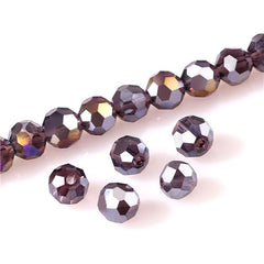 3 4 6 8 mm Czech AB Color Glass Beads Round with Hole Faceted Crystal Beads for Jewelry Making Handmade Supply 100pcs Lot Z174