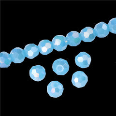 3 4 6 8 mm Czech AB Color Glass Beads Round with Hole Faceted Crystal Beads for Jewelry Making Handmade Supply 100pcs Lot Z174