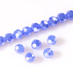 3 4 6 8 mm Czech AB Color Glass Beads Round with Hole Faceted Crystal Beads for Jewelry Making Handmade Supply 100pcs Lot Z174