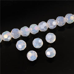 3 4 6 8 mm Czech AB Color Glass Beads Round with Hole Faceted Crystal Beads for Jewelry Making Handmade Supply 100pcs Lot Z174