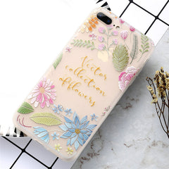 KISSCASE Flower Patterned Case For iPhone 6 6s 7 Plus Cover Soft Silicone Floral Protect Cover For iPhone 7 7 Plus Phone Cases