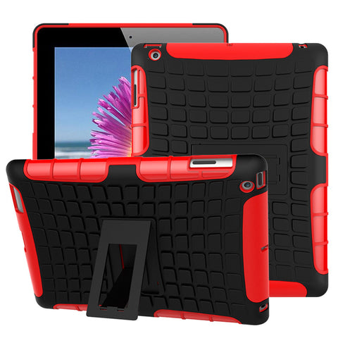 Cover For Apple iPad 4 case Armor Shockproof Non Slip Stand Tablet Case for iPad 3 iPad 2 case 9.7"Protection Cover TPU&PC Combo