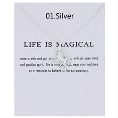 1pc Creative Unicorn Horse Alloy Clavicle Chain Gold/Silver For Jewelry Accessories Necklaces Pendants Pendant Necklaces