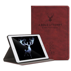 For 2017 New iPad 9.7 Retro Deer Pattern PU Leather Tablet Cover Case Capa Para forNew iPad 2017 Model A1822 +Film +Pen