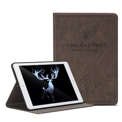 For 2017 New iPad 9.7 Retro Deer Pattern PU Leather Tablet Cover Case Capa Para forNew iPad 2017 Model A1822 +Film +Pen