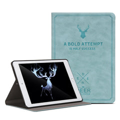 For 2017 New iPad 9.7 Retro Deer Pattern PU Leather Tablet Cover Case Capa Para forNew iPad 2017 Model A1822 +Film +Pen